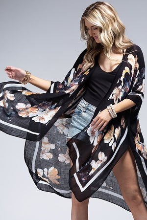 Midnight Floral Kimono