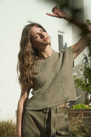 Olive Textured Pullover