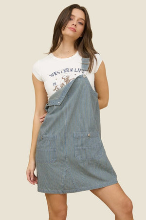 Stripe Overall Dress