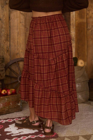 Plaid Handkerchief Midi