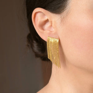 Gold Tassel Earrings