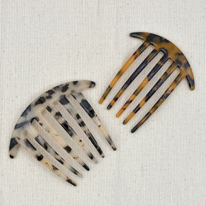 Cellulose Acetate French Side Hair Combs | 2 Colour Options