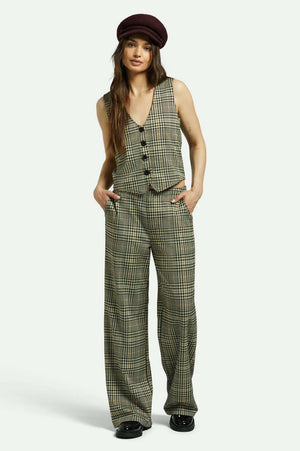 Menswear Plaid Leisure Trouser | Winter White & Black