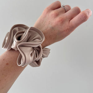 Large Satin Scrunchie | Taupe