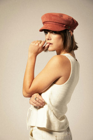 Fiddler Cap | Burnt Brick Terry Cloth