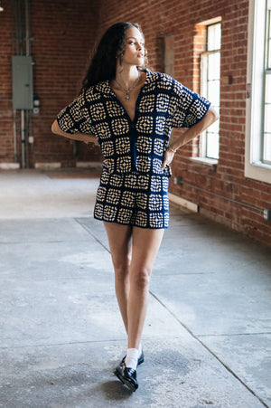 Crochet Button Down | Mood Indigo