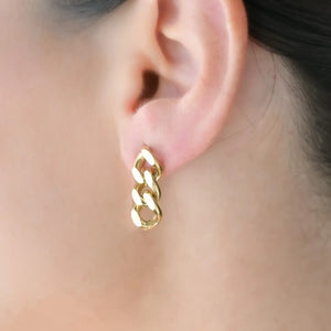 Curb Link Drop Earrings