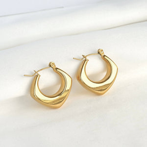 Diamond Shaped Hoops