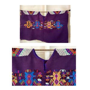 Vintage Huipil Top | Morado